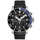 eB\bg Y rv ANZT[ Men's Swiss Chronograph Seastar 1000 Black Rubber Strap Watch 46mm Black