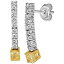   ԥ ꡼ Couture® Sunny Yellow Diamond (7/8 ct. t.w.) & Vanilla Diamond (1/2 ct. t.w.) Linear Drop Earrings in 14k Gold & Platinum Platinum & 14K Yellow Gold
