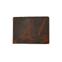 fV Y z ANZT[ Men's Slim Bifold Wallet Cognac