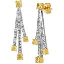 @ fB[X sAXCO ANZT[ Couture&reg; Sunny Yellow Diamond (1-1/2 ct. t.w.) & Vanilla Diamond (5/8 ct. t.w.) Drop Earrings in Platinum & 14k Gold Platinum & 14K Yellow Gold