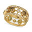    ꡼ Chocolate Diamond (7/8 ct. t.w.) & Vanilla Diamond (1/2 ct. t.w.) Openwork Ring in 18k Gold 18K Honey Gold Ring