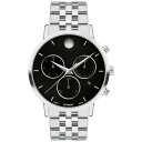 oh Y rv ANZT[ Men's Museum Classic Swiss Quartz Chrono Silver Tone Stainless Steel Watch 42mm Silver-Tone
