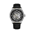 X^[O Y rv ANZT[ Men's Black Leather Strap Watch 42mm Black