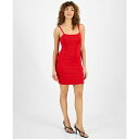 ゲス レディース ワンピース トップス Women's Gia Side-Laced Bodycon Dress Delicious Red