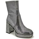 PlXR[ fB[X u[c V[Y Women's Bri Stretch Platform Boots Pewter