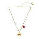 ベッツィジョンソン メンズ ネックレス・チョーカー アクセサリー Faux Stone Smiley Face Pendant Necklace Red