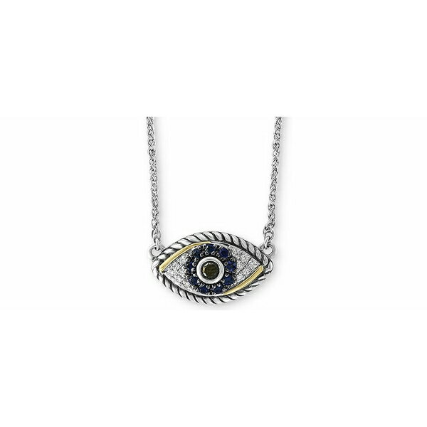 GtB[ RNV fB[X lbNXE`[J[Ey_ggbv ANZT[ EFFY&reg; Sapphire (1/6 ct. t.w.) & Diamond (1/8 ct. t.w.) Evil Eye 18