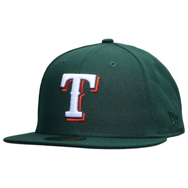 ニューエラ メンズ 帽子 アクセサリー New Era Rangers 59Fifty Fitted Hat Dk Green/White