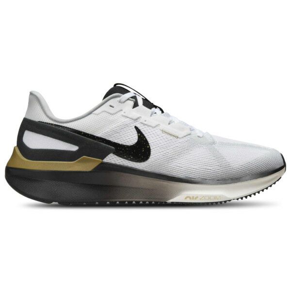 ナイキ メンズ ランニング スポーツ Nike Air Zoom Structure 25 White/Metallic Gold/Black