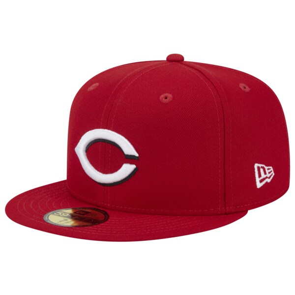 ニューエラ メンズ 帽子 アクセサリー New Era Reds 5950 Evergreen Side Patch Fitted Hat Red/Red/White