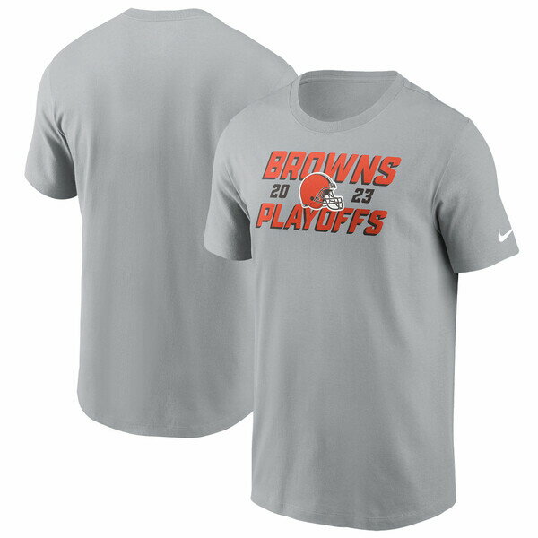 楽天astyナイキ メンズ Tシャツ トップス Cleveland Browns Nike 2023 NFL Playoffs Iconic TShirt Gray