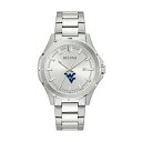 uo Y rv ANZT[ West Virginia Mountaineers Bulova Stainless Steel Classic Sport Watch -