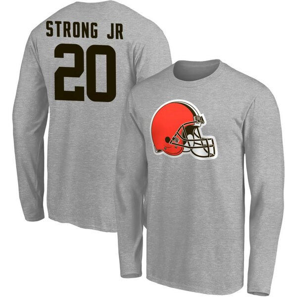 եʥƥ  T ȥåץ Cleveland Browns Fanatics Branded Team Authentic Custom Long Sleeve TShirt Gray