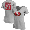 t@ieBNX fB[X TVc gbvX San Francisco 49ers Fanatics Branded Women's Team Authentic Custom VNeck TShirt Graham,Jalen-50