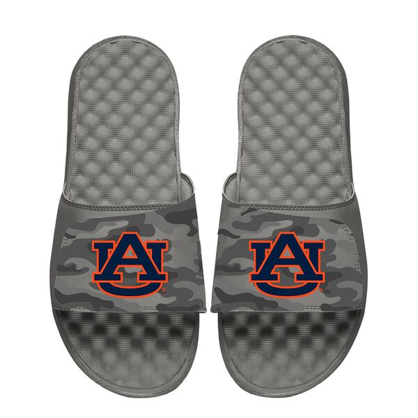 ACXCh Y T_ V[Y Auburn Tigers ISlide Camo Slide Sandals Gray