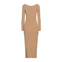  エーケプ レディース ワンピース トップス Midi dresses Camel