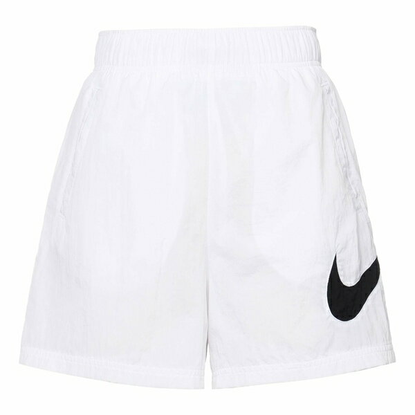 Nike ナイキ レディース スニーカー 【(WMNS) Nike Sportswear Essential High-Rise Woven Shorts 'White Black' DM6740-100】 サイズ US_W_M