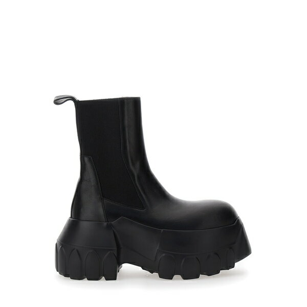 リックオウエンス レディース ブーツ シューズ 'beatle Mega Tractor' Ankle Boots Black