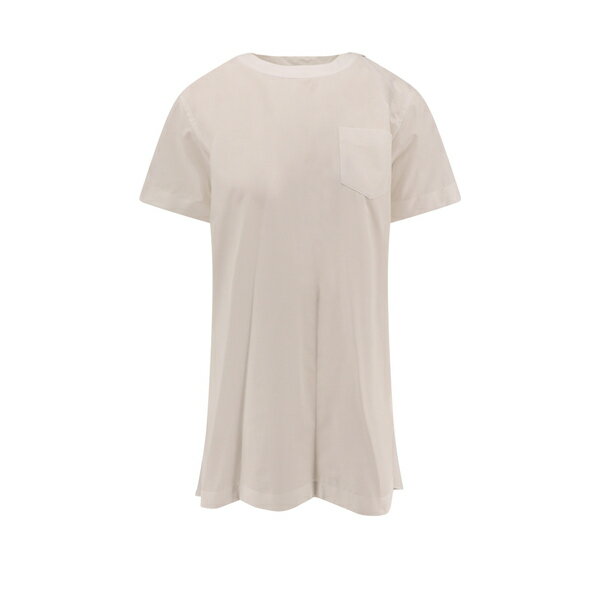 サカイ レディース ワンピース トップス Dress With Draped Cotton Inserts On The Back White