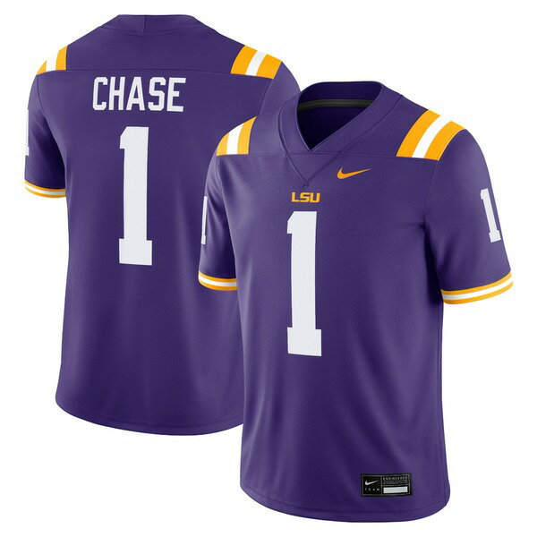 ナイキ メンズ ユニフォーム トップス Ja'Marr Chase LSU Tigers Nike Alumni Game Jersey Purple