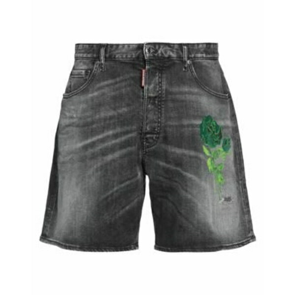 【送料無料】 ディースクエアード メンズ デニムパンツ ボトムス Denim shorts Black