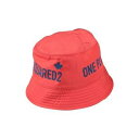 【送料無料】 ディースクエアード メンズ 帽子 アクセサリー Hats Red