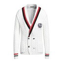 【送料無料】 バルマン メンズ カーディガン アウター Cardigans White