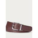ラルフローレン メンズ ベルト アクセサリー REVERSIBLE PEBBLE LEATHER BELT - Belt - cognac/burgundy