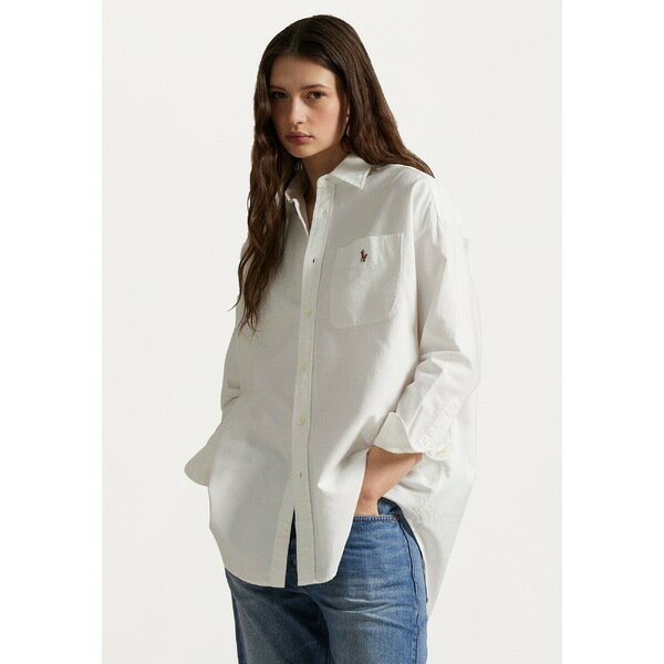ラルフローレン レディース シャツ トップス THE BIG COTTON OXFORD SHIRT - Button-down blouse - whiteのサムネイル