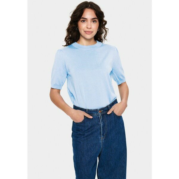 サントロペ レディース Tシャツ トップス MILA - Basic T-shirt - chambray blue