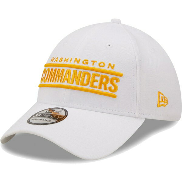 ニューエラ メンズ 帽子 アクセサリー Washington Commanders New Era Wordmark Iced II 39THIRTY Flex Hat White