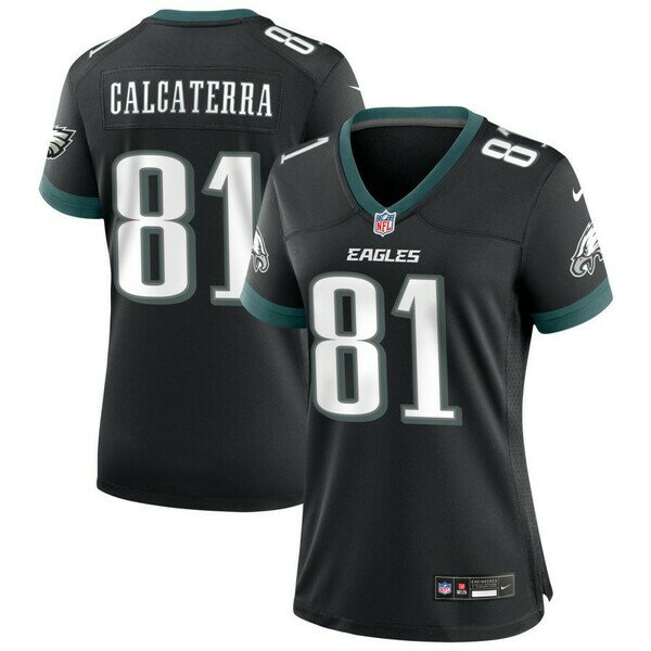 ナイキ レディース ユニフォーム トップス Philadelphia Eagles Nike Women's Alternate Custom Game Jersey Black