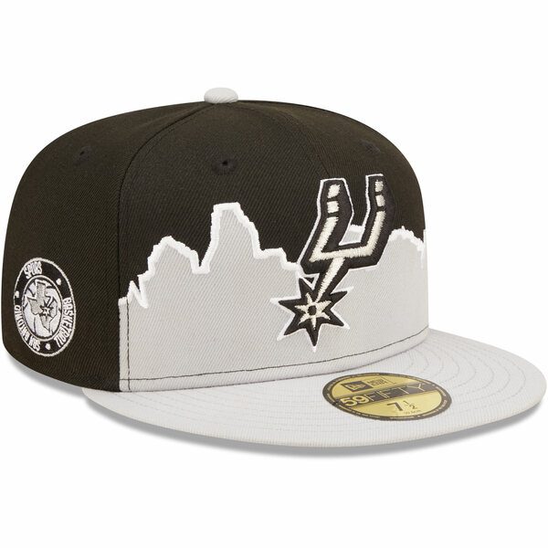 ニューエラ メンズ 帽子 アクセサリー San Antonio Spurs New Era 2022 TipOff 59FIFTY Fitted Hat Silver/Black