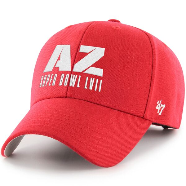 tH[eB[Zu Y Xq ANZT[ '47 Super Bowl LVII MVP Script Adjustable Hat Red