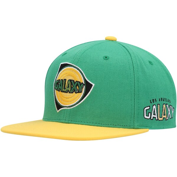 ミッチェル＆ネス ミッチェル&ネス メンズ 帽子 アクセサリー LA Galaxy Mitchell & Ness Throwback Logo Snapback Hat Green