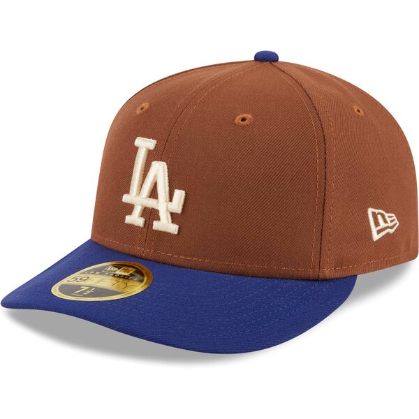 ニューエラ メンズ 帽子 アクセサリー Los Angeles Dodgers New Era Tiramisu Low Profile 59FIFTY Fitted Hat Brown