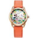 V`Y fB[X rv ANZT[ Eco-Drive Women's Disney Minnie Mouse Diamond Accent Pink Leather Strap Watch 36mm Pink