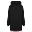 【送料無料】 モスキーノ レディース ワンピース トップス Hooded Sweatshirt Dress Black 0555