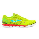 yz W} Y u[c V[Y Mundial Leather Indoor Football Trainers FluGreen/Orange