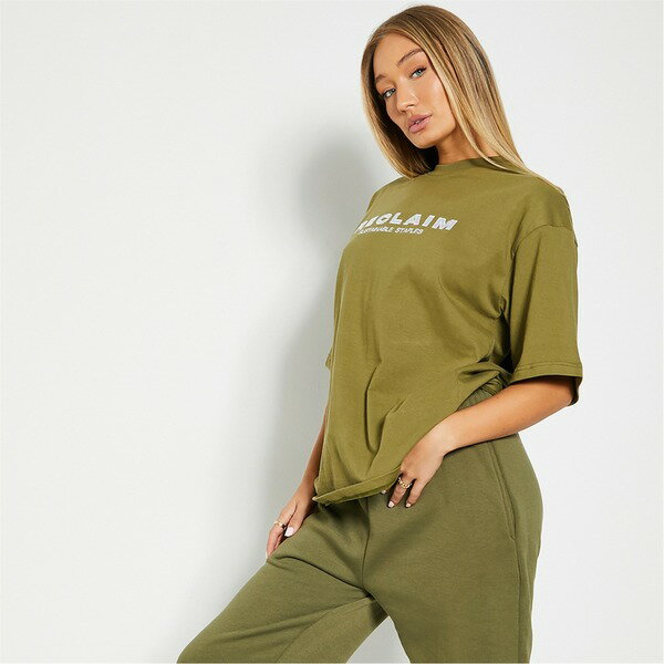 yz AC\ECbgt@[Xg fB[X TVc gbvX Reclaim Staples Oversized T Shirt Olive Green