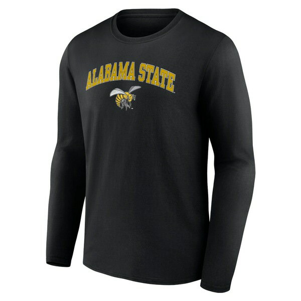 楽天astyファナティクス メンズ Tシャツ トップス Alabama State Hornets Fanatics Branded Campus Long Sleeve TShirt Black