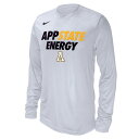 ナイキ メンズ Tシャツ トップス Appalachian State Mountaineers Nike Unisex 2024 OnCourt Bench Long Sleeve TShirt White