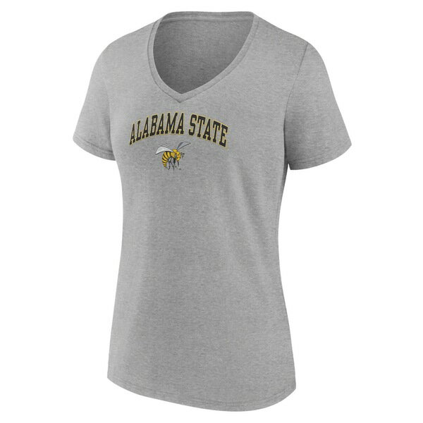 楽天astyファナティクス レディース Tシャツ トップス Alabama State Hornets Fanatics Branded Women's Campus VNeck TShirt Gray