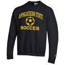 チャンピオン メンズ パーカー・スウェットシャツ アウター Appalachian State Mountaineers Champion Soccer Icon Powerblend Pullover Sweatshirt Black