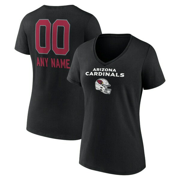 t@ieBNX fB[X TVc gbvX Arizona Cardinals Fanatics Branded Women's Personalized Name & Number Team Wordmark VNeck TShirt Black