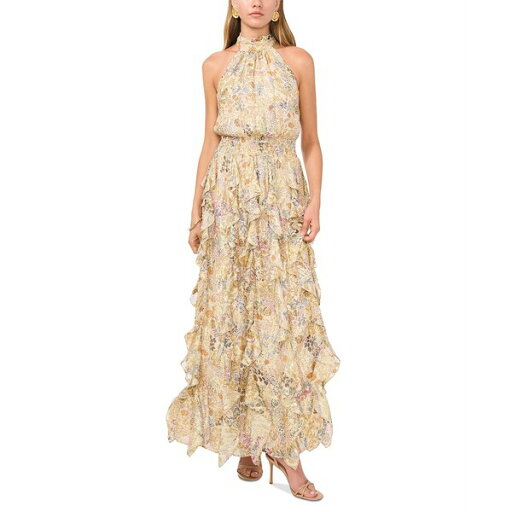 ワンステイト レディース ワンピース トップス Women's Sleeveless Cascade-Ruffle Maxi Dress Cathay Spice ワンステイト レディース ワンピース トップス Women's Sleeveless Cascade-Ruffle Maxi Dress Cathay Spice