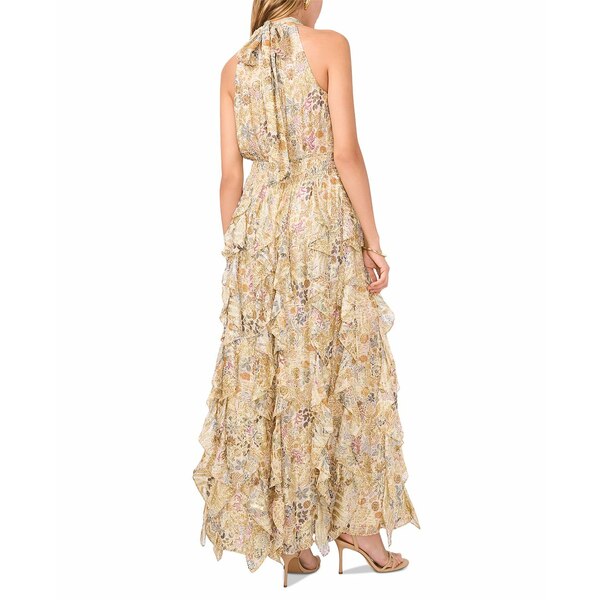 ワンステイト レディース ワンピース トップス Women's Sleeveless Cascade-Ruffle Maxi Dress Cathay Spice
