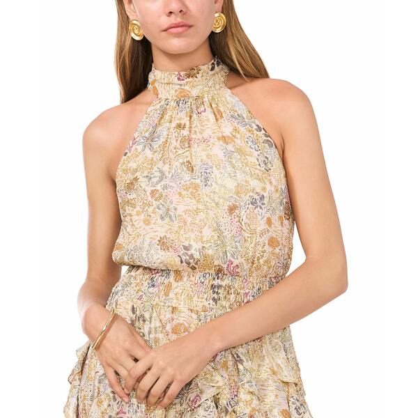 ワンステイト レディース ワンピース トップス Women's Sleeveless Cascade-Ruffle Maxi Dress Cathay Spice