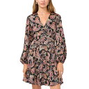ワンステイト レディース ワンピース トップス Women's Long-Sleeve V-Neck Mini Dress Rich Black