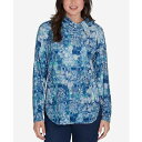 ルビーロード レディース 帽子 アクセサリー Petite Cowl Neck Floral Plaid Printed Hatchi Knit Top Por...
